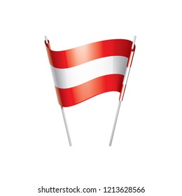 Austria flag, vector illustration on a white background