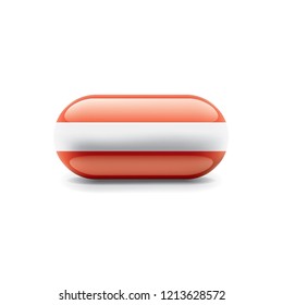 Austria flag, vector illustration on a white background