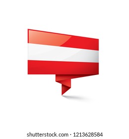 Austria flag, vector illustration on a white background