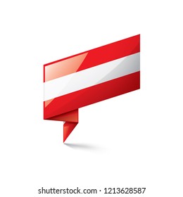Austria flag, vector illustration on a white background