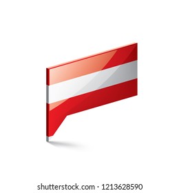 Austria flag, vector illustration on a white background