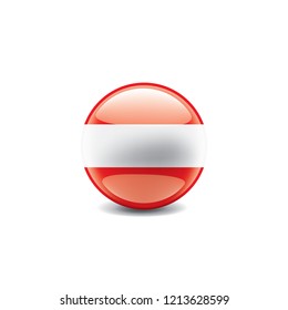 Austria flag, vector illustration on a white background