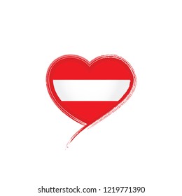 Austria flag, vector illustration on a white background