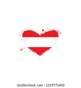 Austria flag, vector illustration on a white background