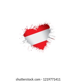 Austria flag, vector illustration on a white background