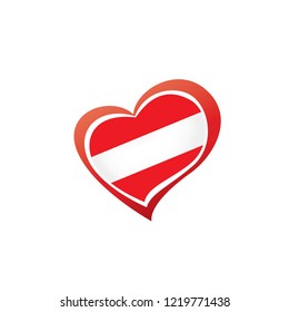 Austria flag, vector illustration on a white background