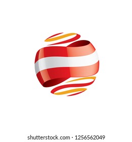 Austria flag, vector illustration on a white background