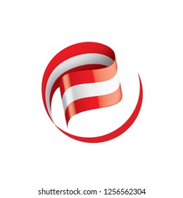 Austria flag, vector illustration on a white background