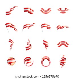Austria flag, vector illustration on a white background