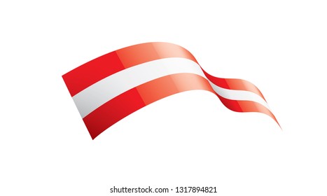 Austria flag, vector illustration on a white background
