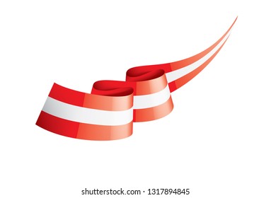 Austria flag, vector illustration on a white background