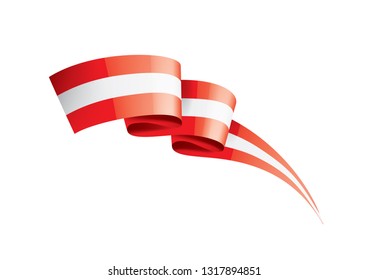 Austria flag, vector illustration on a white background