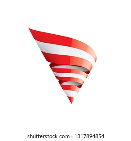 Austria flag, vector illustration on a white background