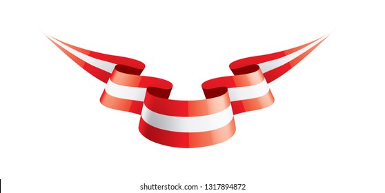 Austria flag, vector illustration on a white background