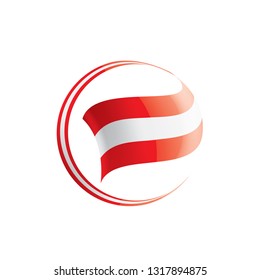 Austria flag, vector illustration on a white background