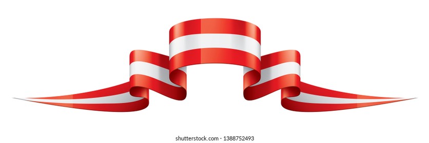 Austria flag, vector illustration on a white background