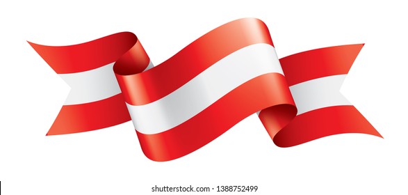 Austria flag, vector illustration on a white background