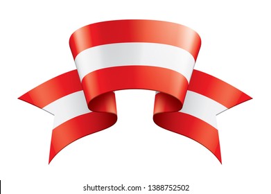 Austria flag, vector illustration on a white background