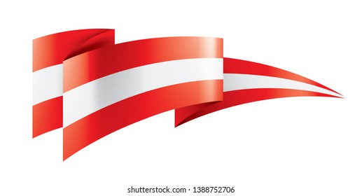 Austria flag, vector illustration on a white background