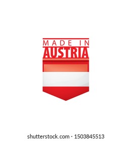 Austria flag, vector illustration on a white background