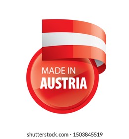 Austria flag, vector illustration on a white background