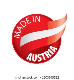 Austria flag, vector illustration on a white background