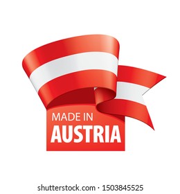 Austria flag, vector illustration on a white background