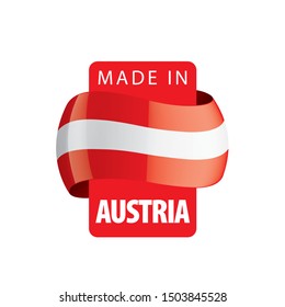 Austria flag, vector illustration on a white background