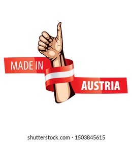 Austria flag, vector illustration on a white background