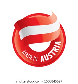 Austria flag, vector illustration on a white background