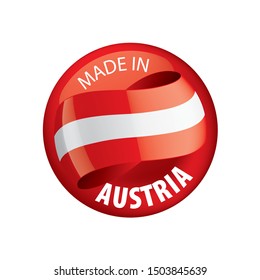 Austria flag, vector illustration on a white background