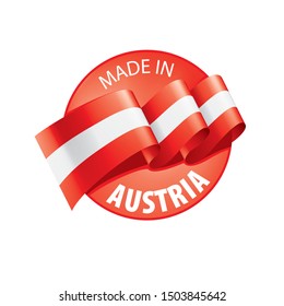 Austria flag, vector illustration on a white background
