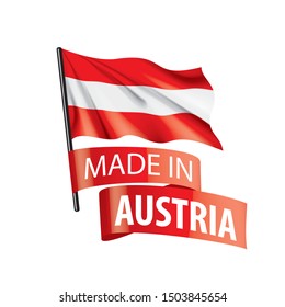 Austria flag, vector illustration on a white background