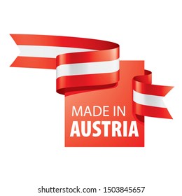 Austria flag, vector illustration on a white background