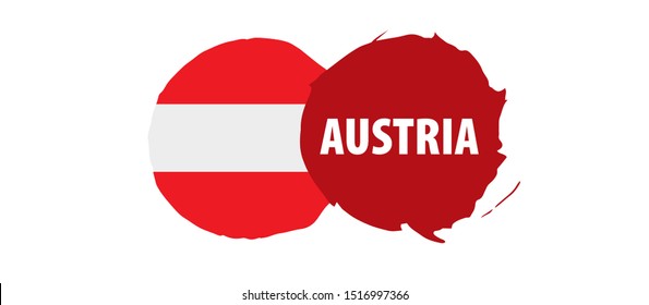 Austria flag, vector illustration on a white background