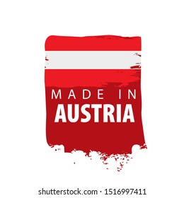 Austria flag, vector illustration on a white background