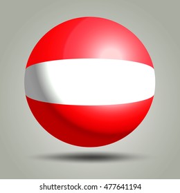 Austria flag vector illustration on grey background. 