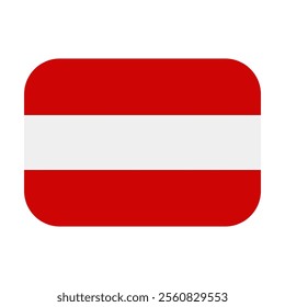 Austria flag vector illustration. Simple flag Austria icon emoji design.