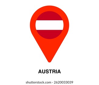 Vector de la bandera de Austria aislado en fondo transparente
