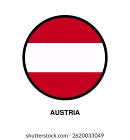 austria flag vector isolated on transparent background