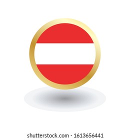 Austria Flag Vector Round Icon, can be used for independence or other events