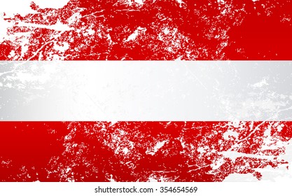 Austria Grunge Texture Flag. Grunge effect can be cleaned easily.