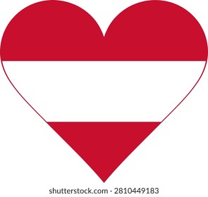 Austria Heart Flag Vector Graphic I Love Austria Patriotic Symbol