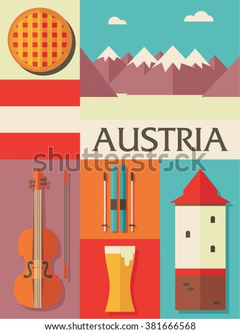 austria icon set