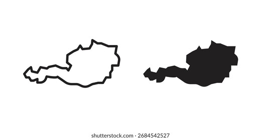 Ícones da Áustria conjunto de vetor simples. símbolo símbolo conjunto