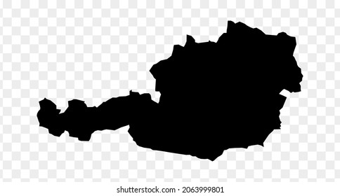 Austria isolated vector map silhouette
