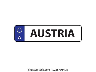 Austria license plate car motor vehicle 