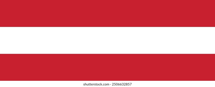 Austria Long rectangular design flag which is a vector  National flag of Austria 