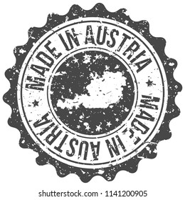 Austria Made In Map Travel Stamp Icon City Design Tourism Export Seal