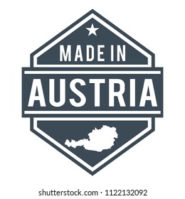 Austria Made in Product Quality Original Stamp Design Vector Art